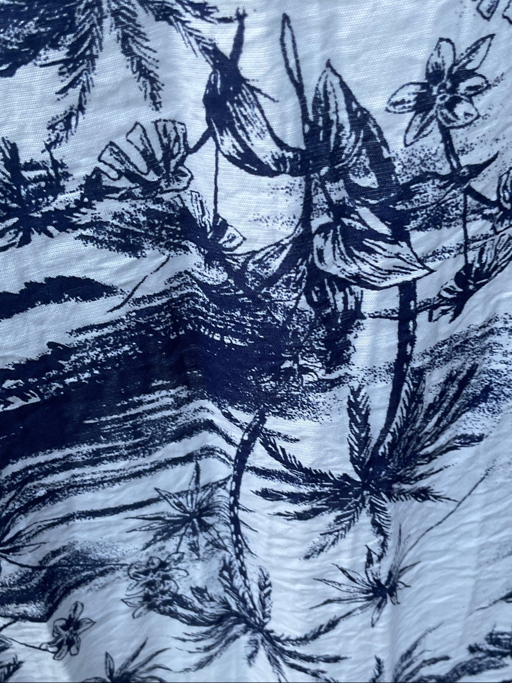 torrid White and Navy Palm-Print Midi Dress 3x/4x - Picture 7 of 8